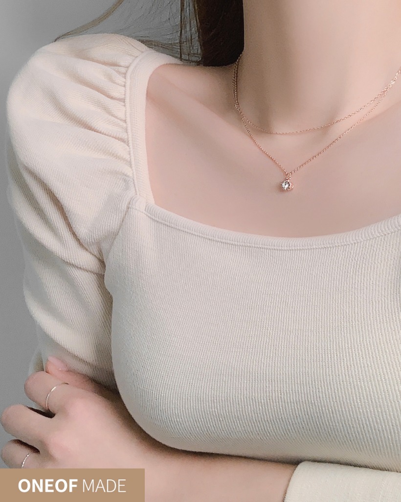 crown necklace + line necklace SET