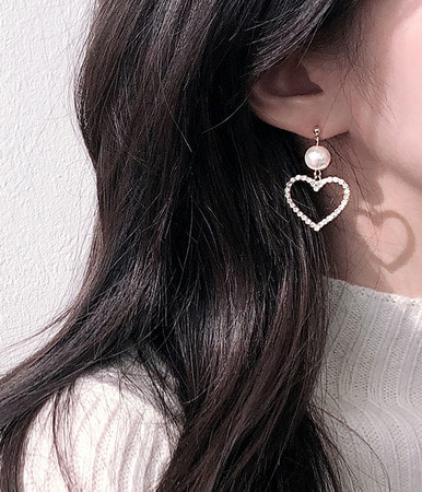 radiant heart earring