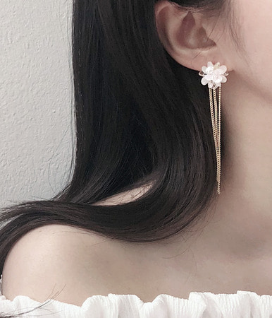 glass flower earring