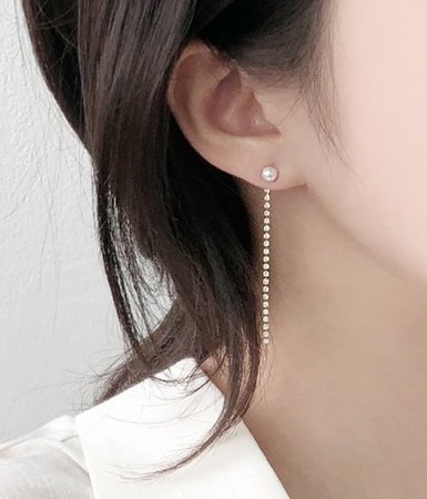 cubic earring (큐빅 드롭 귀걸이)