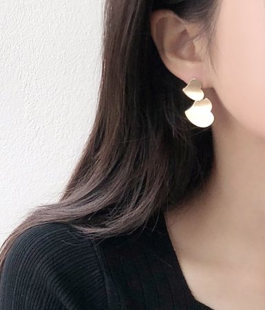 [sale] twin heart earring *교환/반품 불가