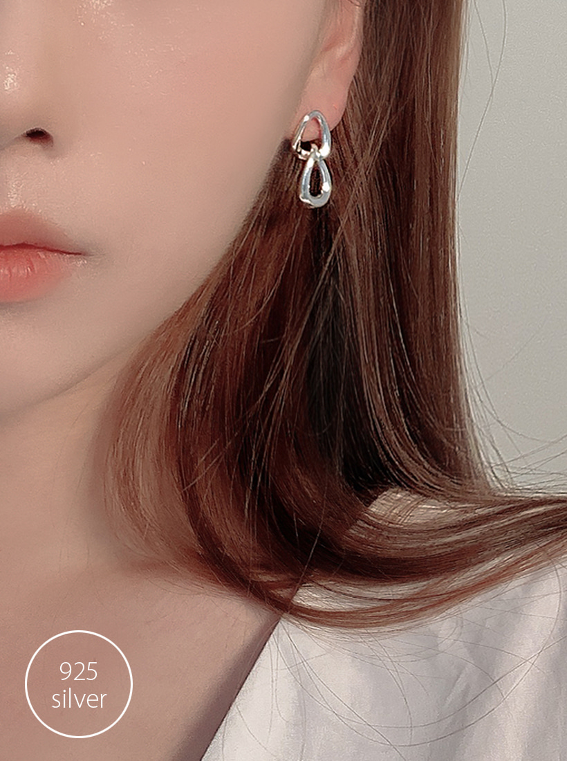 link earring (silver925)