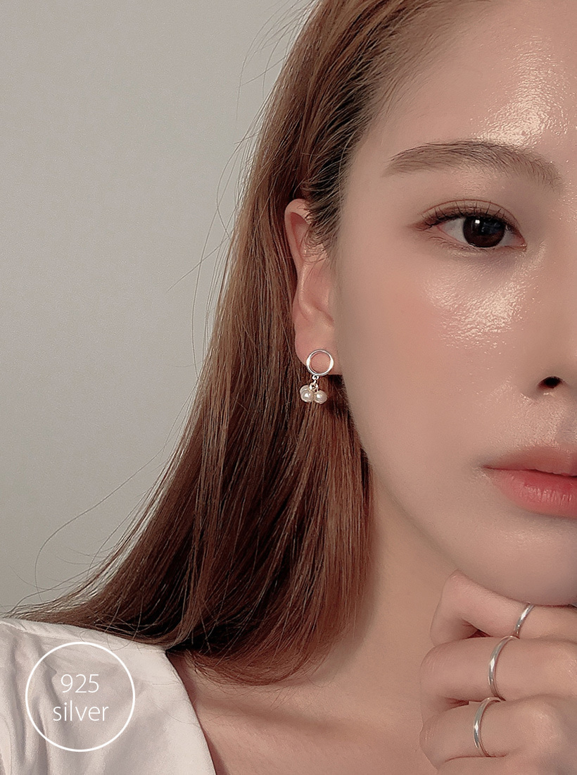 bongbong pearl earring (silver925)