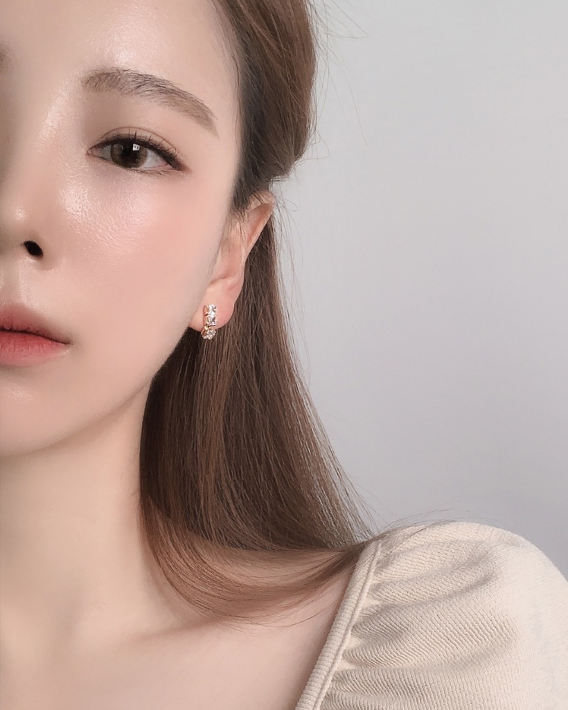 square cubic earring