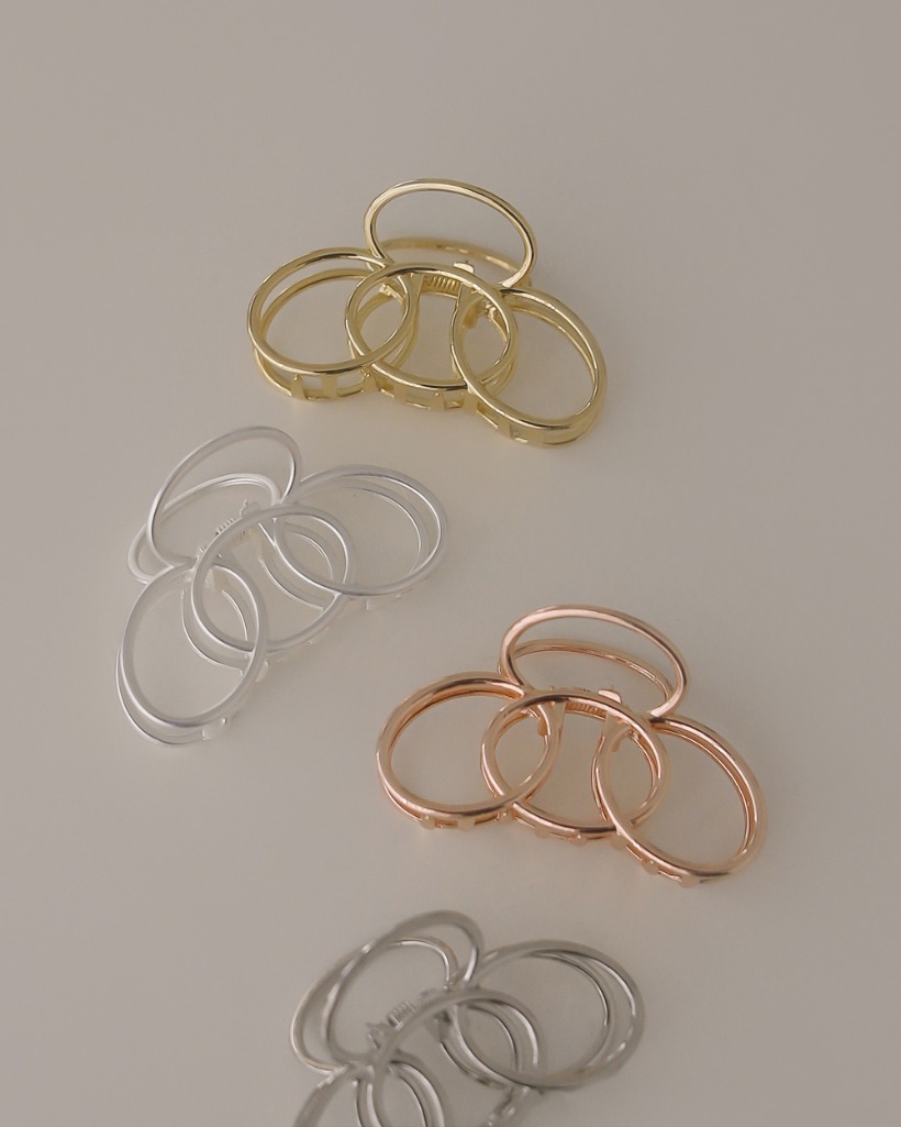 metal rounds hair-clip