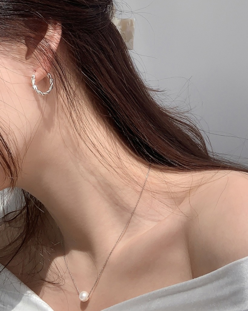 twist ring earring (silver925)