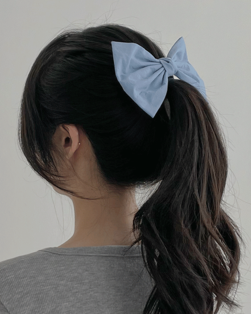 cotton color ribbon hair-clip