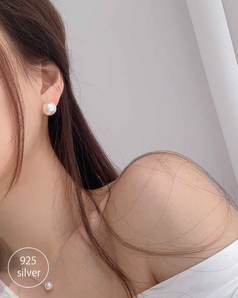 basic pearl earring (silver925)
