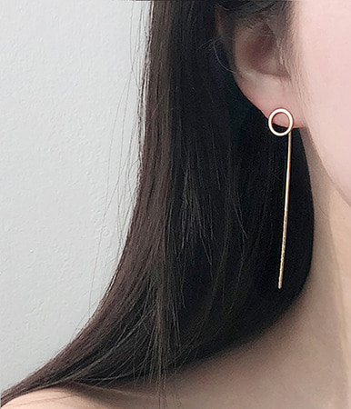 indigo long earring