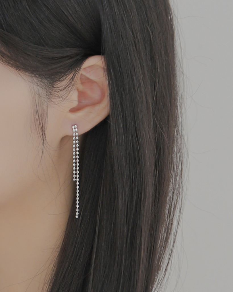 two line cubic earring